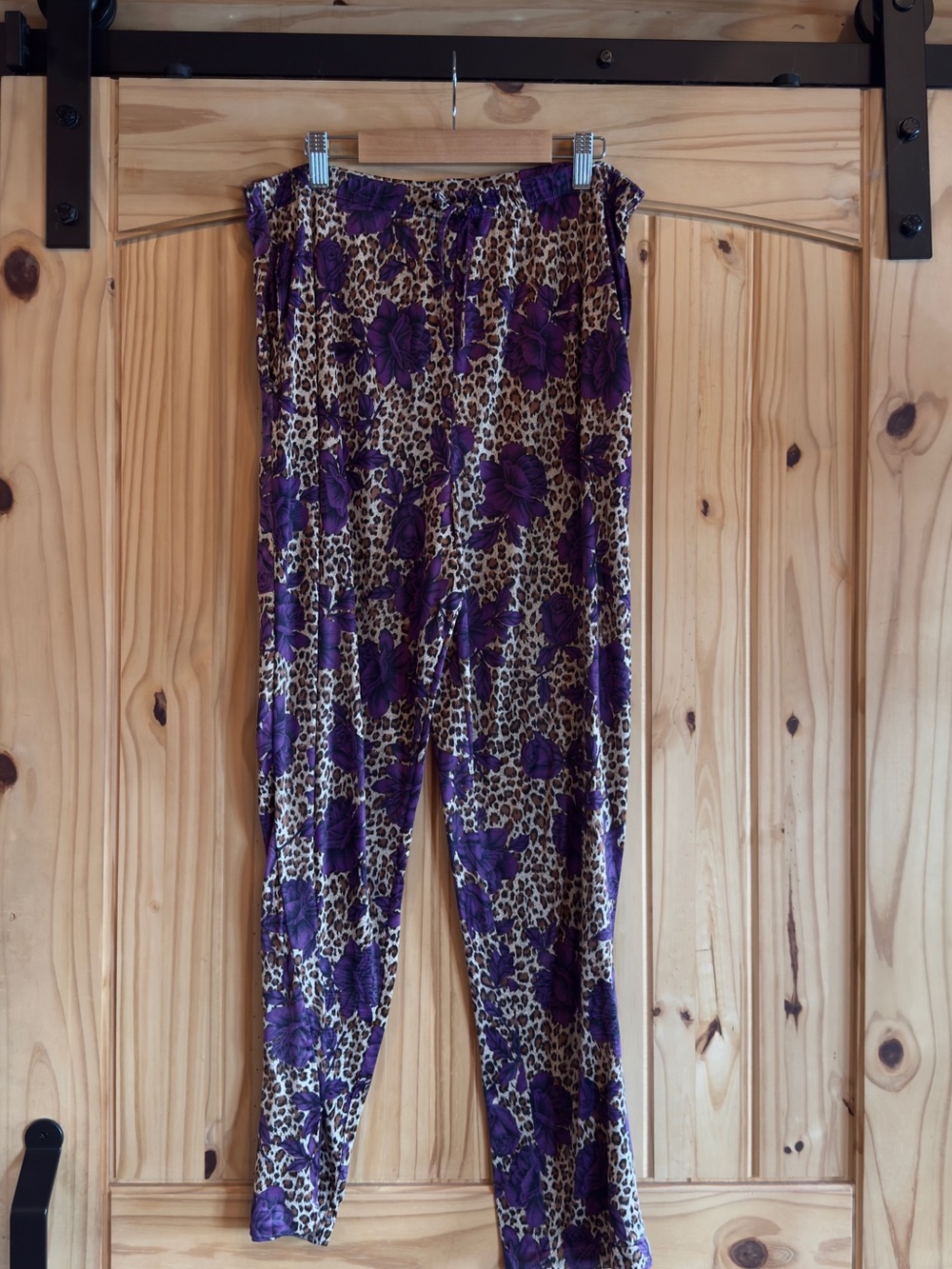 Floral Leopard Print Pj Pants